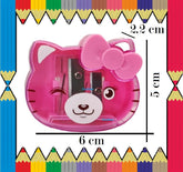Sharpener for Kids - Sharpener for Pencil Sharpener for Kids Stylish, Stationary Set for Kids, Stationary Items – Best Birthday Return Gifts (Pack of 4; Assorted Color)